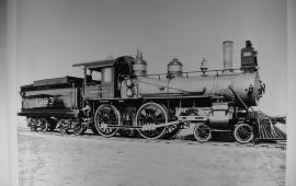 Train on Railroad in Lathrop - Historical Picture