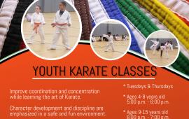 Youth Karate Classes | Tues & Thurs | located at 15557 Fifth Street | $90 per month