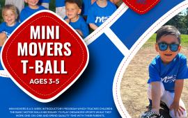 Mini Movers T-Ball | Ages 3-5 | Valverde Park 15557 Fifth Street | 3 Sessions Available Parent/Guardian Participation Required