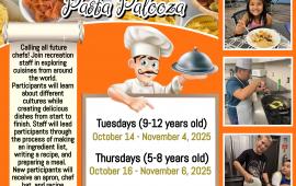 Culinary Kids | Pasta Palooza | Senior Center 15707 5th St. | 4:30pm - 6:00pm | $85 per child