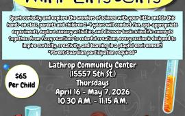 Parent & Me | Mini Einsteins | April 16 - May 7 | Community Center 15557 5th St. | Thursdays | 10:30AM - 11:15AM | $65 per child