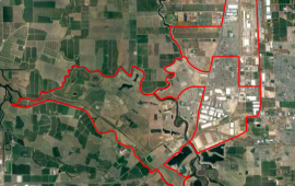 SCREENSHOT OF AERIAL VIEW OF CITY OF LATHROP 