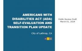 City of Lathrop ADA Transition Plan Public Review Draft