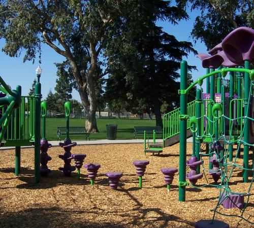 Playground Equipment at Valverde Park in Lathrop