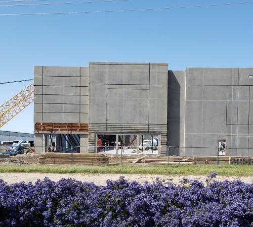 Concrete Tilt-Up Building Under Construction 