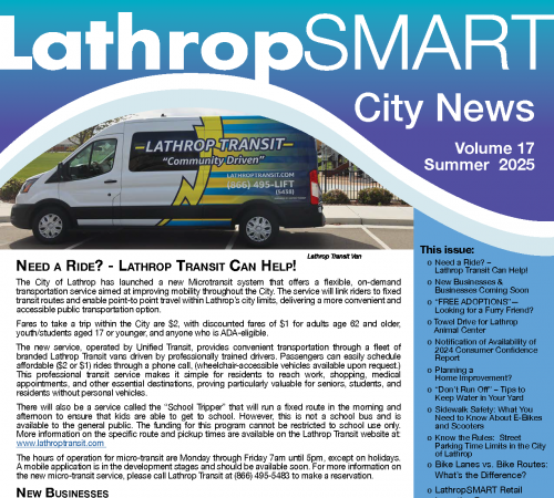 LathropSMART City News - Summer 2025 Issue