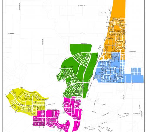 Map of garbage routes and collection days.