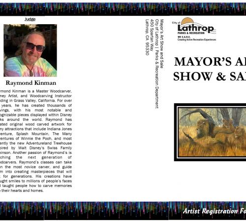 Mayor's Art Show and Sale | Brochure and Entry Form| Front