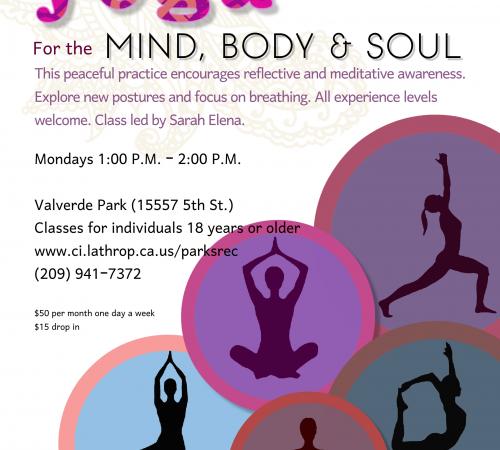 Yoga in the Park | Valverde Park 15557 5th Street | Class located at Amphitheatre | Mondays | 1:00PM| $50