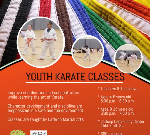 Youth Karate Classes | Tues & Thurs | located at 15557 Fifth Street | $90 per month