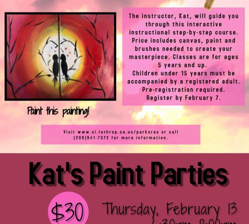 Paint Night | Thursday Feb 13th | 6:30PM - 8:00PM | Generations Center 450 Spartan Way | $30
