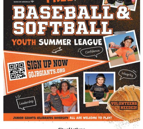 Junior Giants | Baseball & Softball | Youth Summer League | ALL ARE WELCOME TO PLAY! | VOLUNTEERS NEEDED!!!