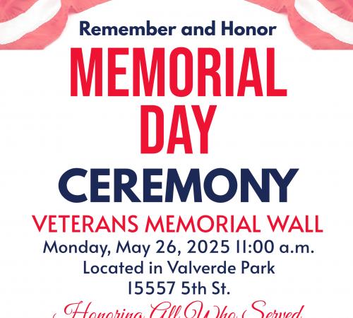 Memorial Day Ceremony Flyer