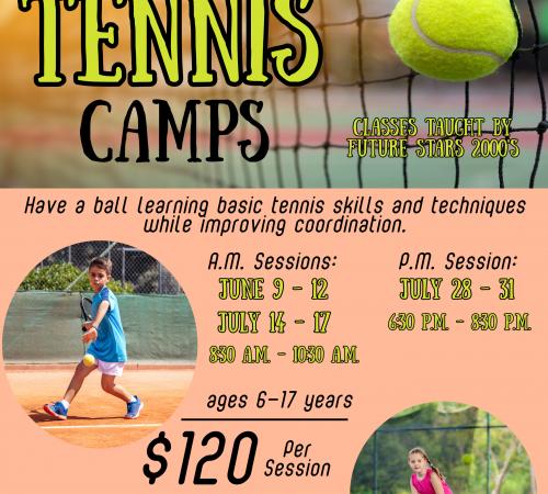 Youth Tennis Camps | Park West 16130 Sheltered Cove Circle | $120 Per Session | Ages 6-17