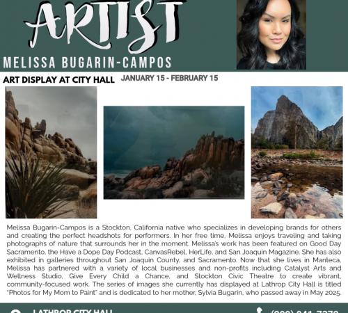 Artist of the Month | Melissa Bugarin-Campos | Jan 15 - Feb 15