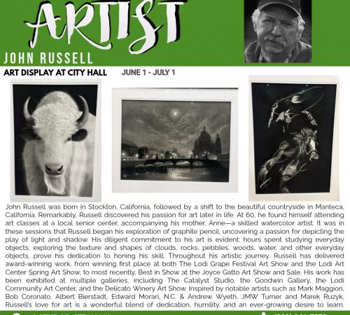 Artist of the Month | John Russell | June 1 - July 1, 2026 Artist of the Month | John Russell | June 1 - July 1, 2026