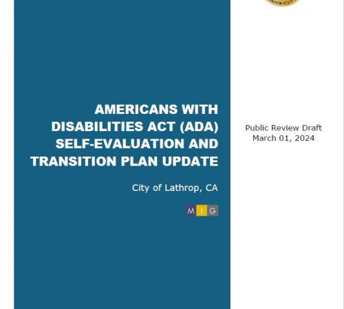 City of Lathrop ADA Transition Plan Public Review Draft