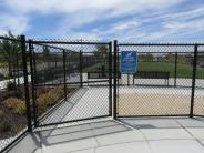 Cyclone Entrance Gates to Large Dog Area at River Islands Dog Park