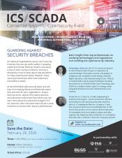 February 28, 2020 - ICS/SCADA--Connected Systems - Cybersecurity Event