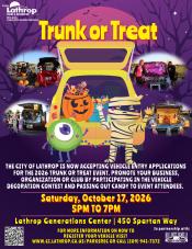 Be Part of the Treat! Bring Your Vehicle to Truck-or-Treat | Sat Oct 17 | 5PM to 7PM | Gen Center 450 Spartan Way 
