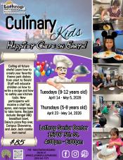 Culinary Kids | Happiest Chefs on Earth! | Tues. & Thurs. | April 14 - May 14 | Senior Center Kitchen | 15707 5th Street | $85
