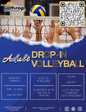 Adult Drop-In Volleyball | Wed Evenings | 7pm - 9pm | Scott Brooks Gym 15557 5th St 
