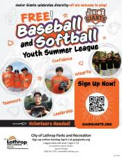 Jr. Giants | Summer | Baseball & Softball Summer League | FREE 