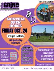 Teen Open House | Friday, October 24, 2025 | The Grind 450 Spartan Way |3:30PM - 4:30PM | FREE EVENT! 