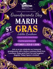 Grandparents Day | Thursday, September 3, 2026 | 15707 Fifth Street | 11:30AM | $7 Per Person | Jubilee Luncheon Grandparents Day | Thursday, September 3, 2026 | 15707 Fifth Street | 11:30AM | $7 Per Person | Jubilee Luncheon