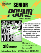 Senior Pound | Mondays 8:30AM - 9:30AM | 15707 5th Street | $10 per month | pre-registration required
