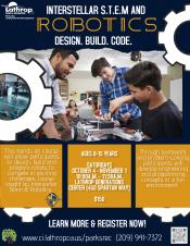 Insterstellar S.T.E.M and Robotics | Saturdays Oct 4 - Nov 1 | Generations Center 450 Spartan Way | $150 | Register Now!