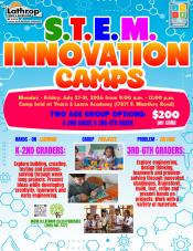 S.T.E.M. Innovation Camps | July 27 - 31 | Yearn 2 Learn Academy 17371 Manthey Rd | 9am - 12pm | Two ages groups | $200 S.T.E.M. Innovation Camps | July 27 - 31 | Yearn 2 Learn Academy 17371 Manthey Rd | 9am - 12pm | Two ages groups | $200