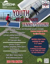 Youth Semi Private Tennis Lessons | Ages 15 -17 | Taught at multiple parks with in the City | $80 per month