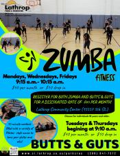 Zumba (M,W,F) Butts & Guts (T &TH) | located @ 15557 Fifth Street Community Center |Fitness