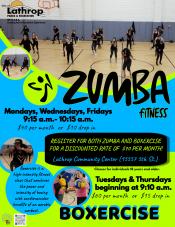 Zumba (M,W,F) Boxercise (T &TH) | located @ 15557 Fifth Street Community Center |Fitness