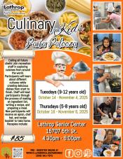 Culinary Kids | Pasta Palooza | Senior Center 15707 5th St. | 4:30pm - 6:00pm | $85 per child Culinary Kids | Pasta Palooza | Senior Center 15707 5th St. | 4:30pm - 6:00pm | $85 per child