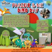 Parent & Me Dino Day | Wednesday, May 14th | 10:30AM - 11:15AM | 450 Spartan Way - Generations Center | $25 Per Child Parent & Me Dino Day | Wednesday, May 14th | 10:30AM - 11:15AM | 450 Spartan Way - Generations Center | $25 Per Child