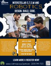 Interstellar Stem and Robotics | July 21 - 25 | Generations Center | 9:00AM - 10:30AM | $150 | DESIGN | BUILD | CODE