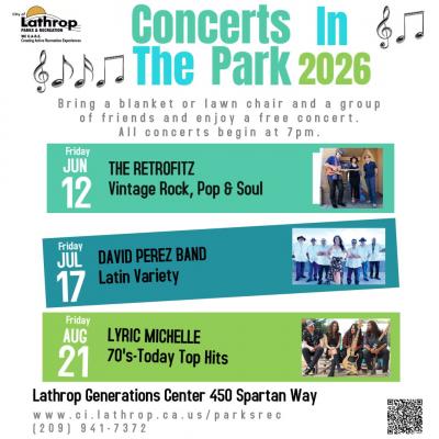 Movies in the Park Movies in the Park flyer with information regarding each movie offered including title and location