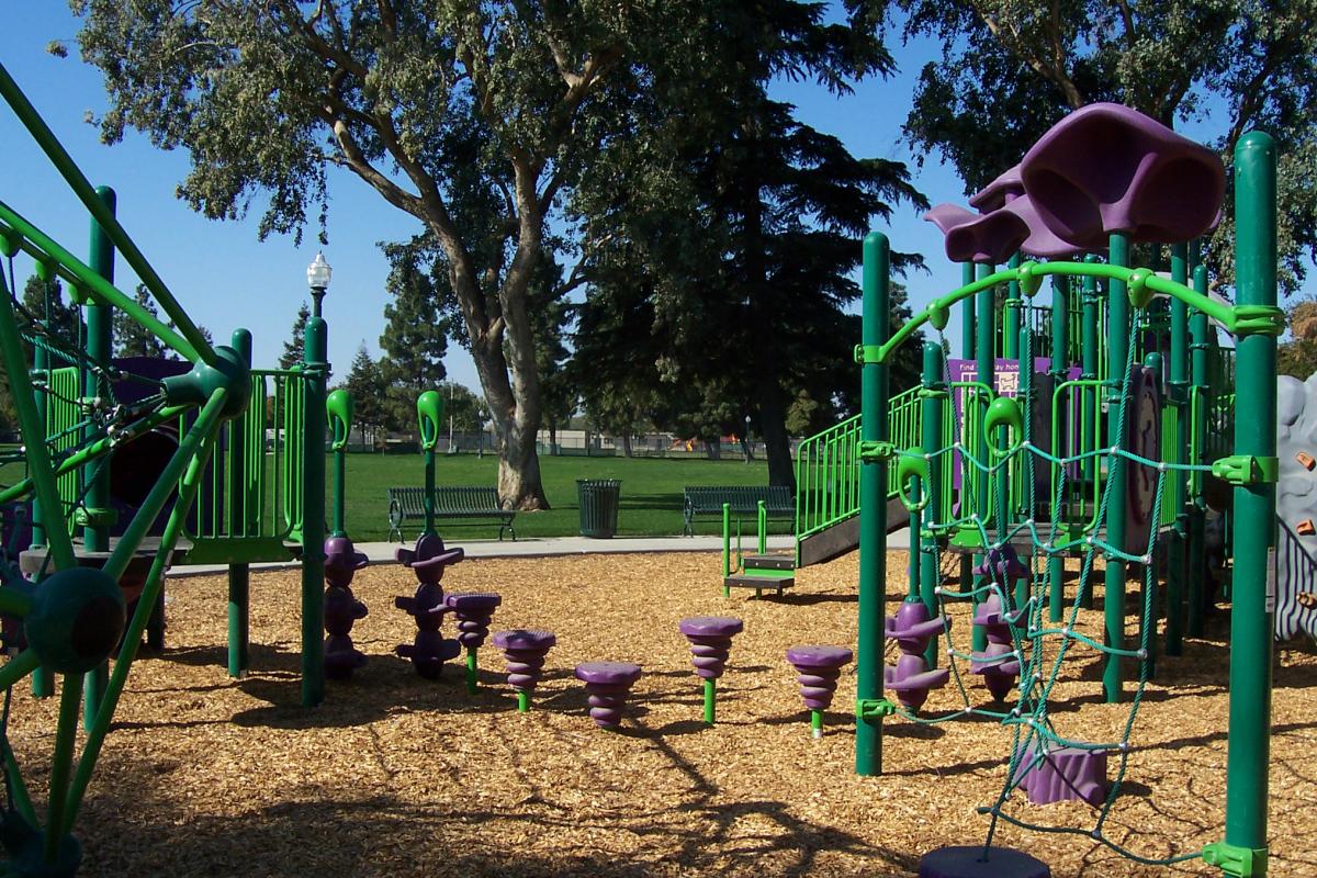 Playground Equipment at Valverde Park in Lathrop