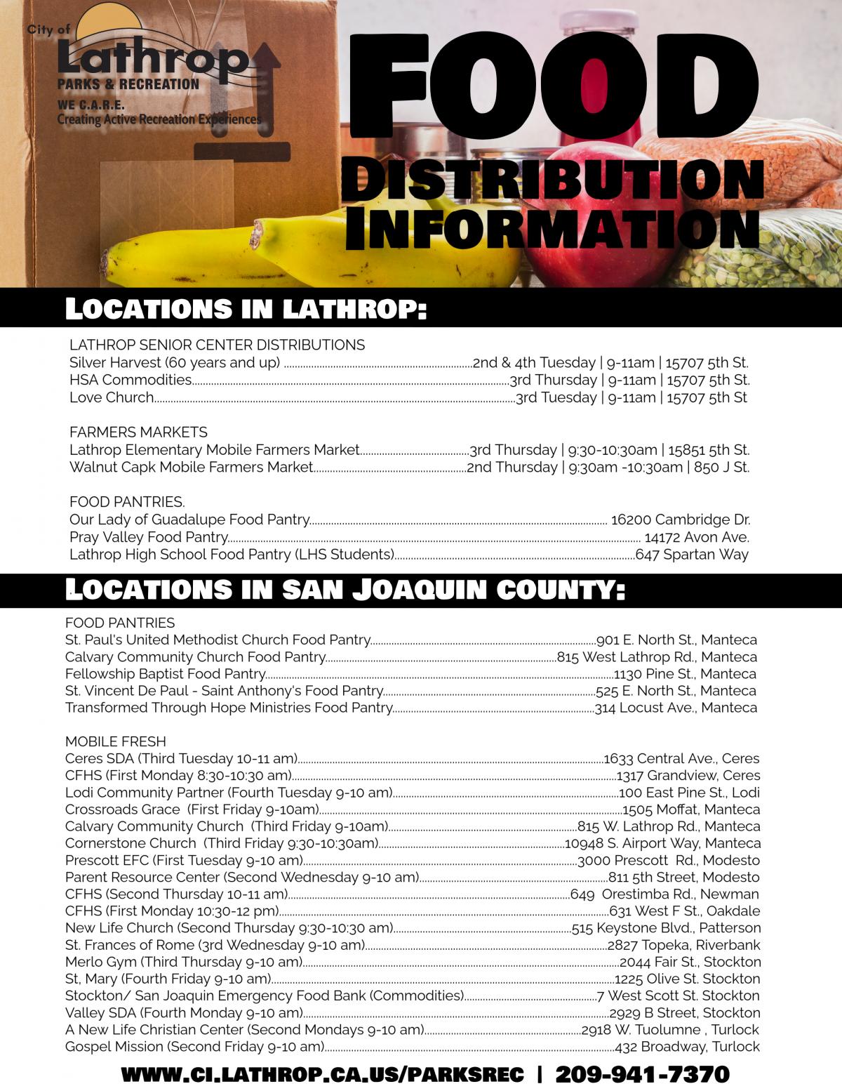 Food Distribution List
