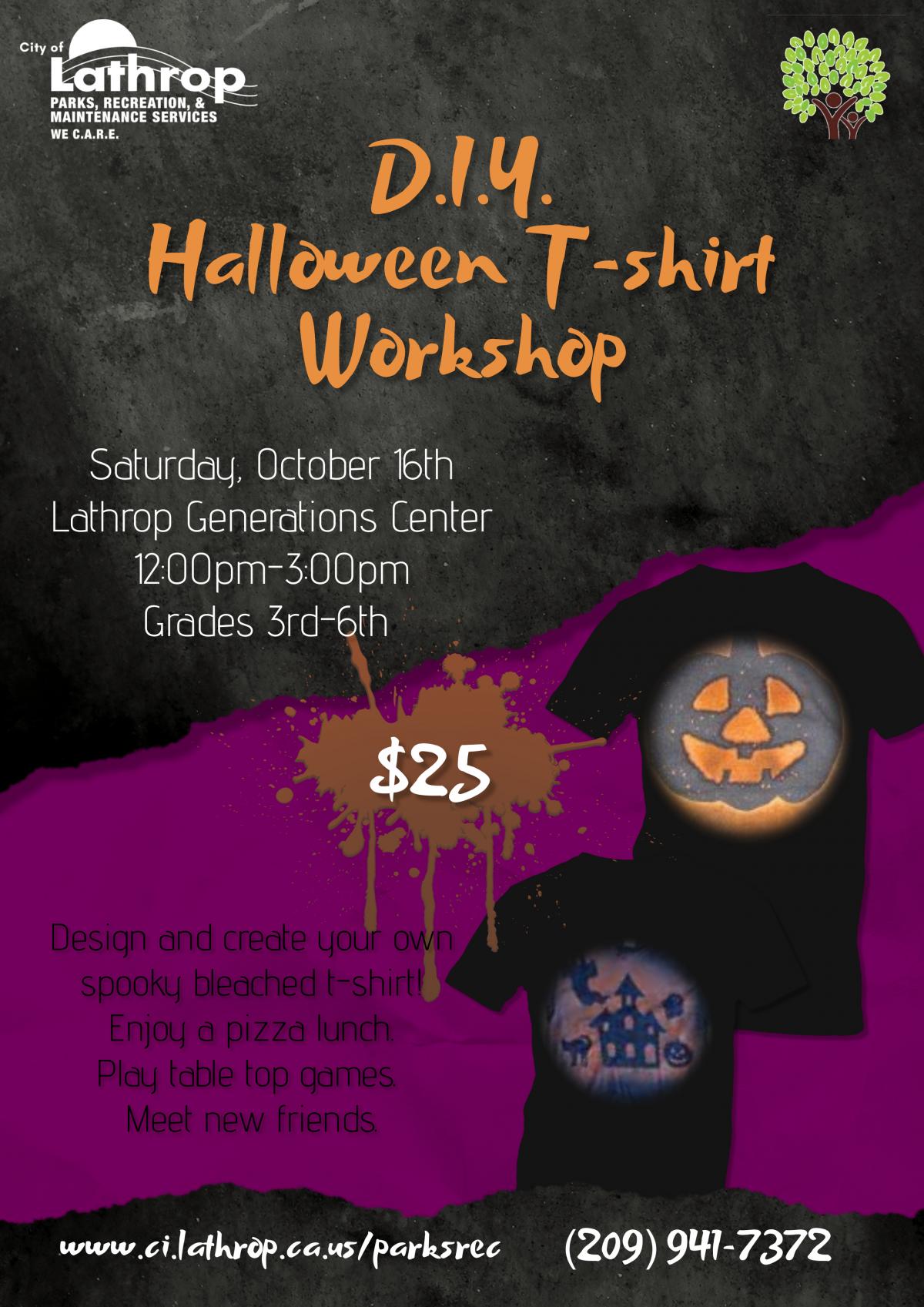 D.I.Y. Halloween T-shirt Workshop