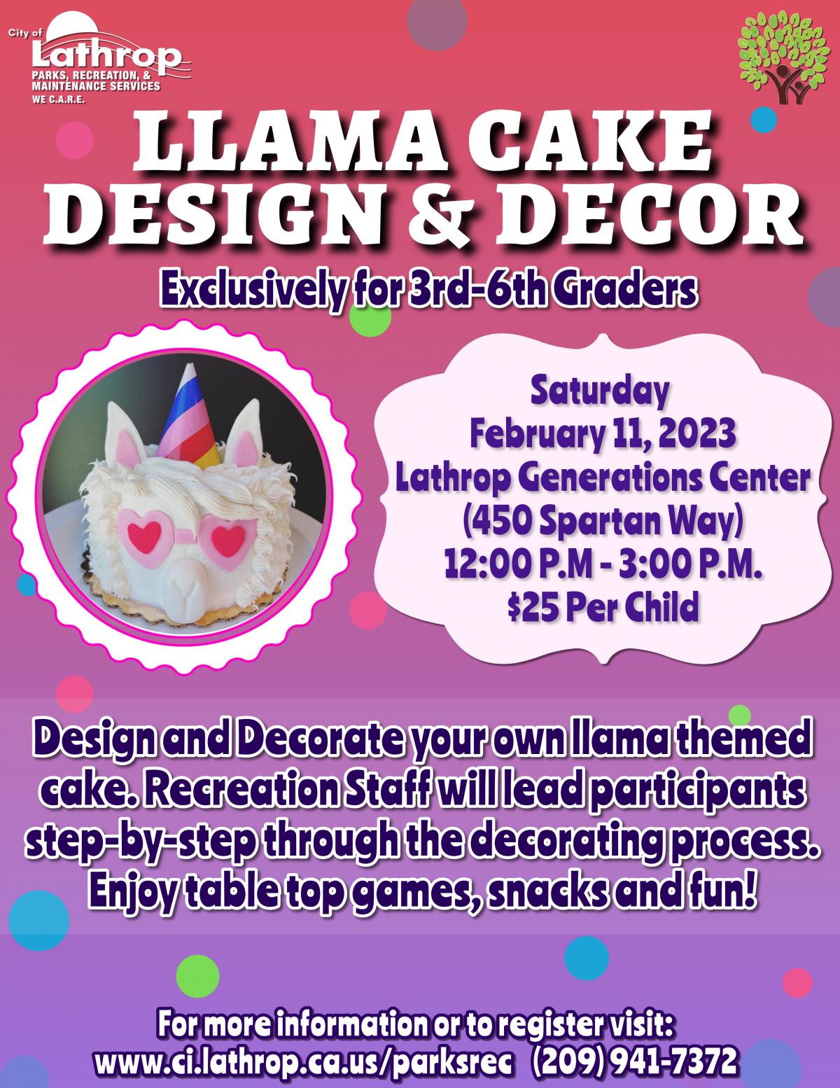 Llama Cake Design