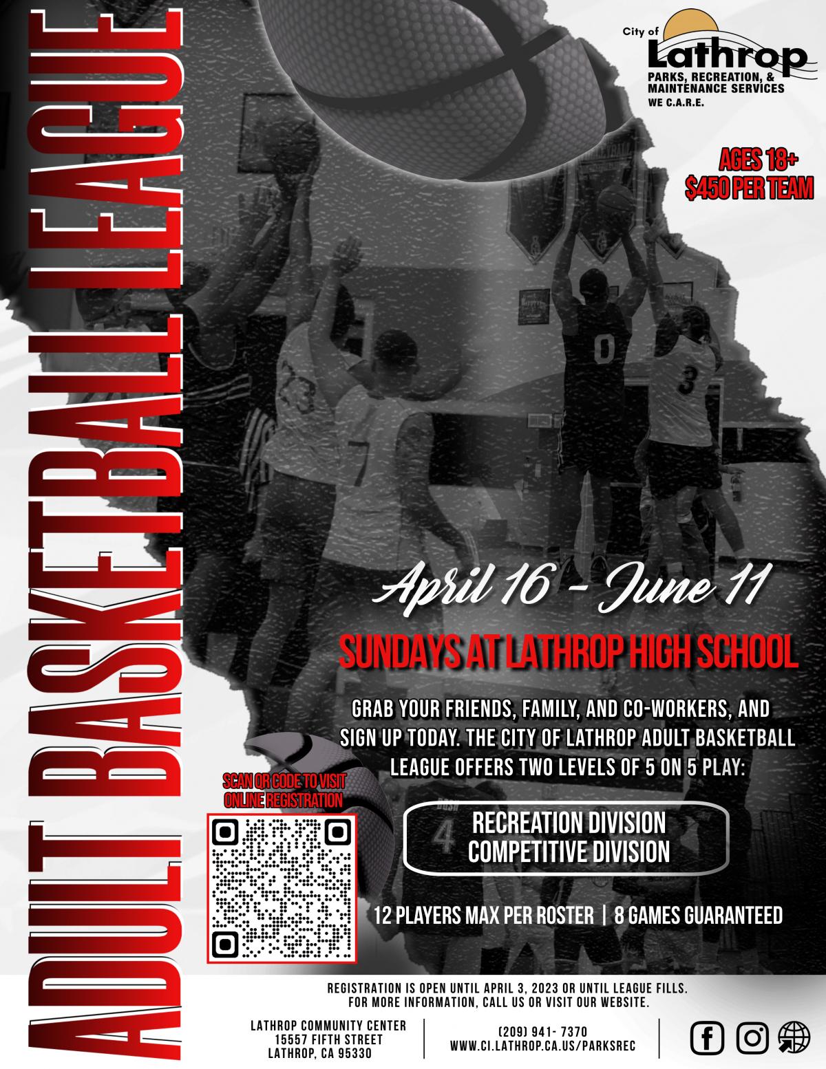 Adult Basketball Spring League
