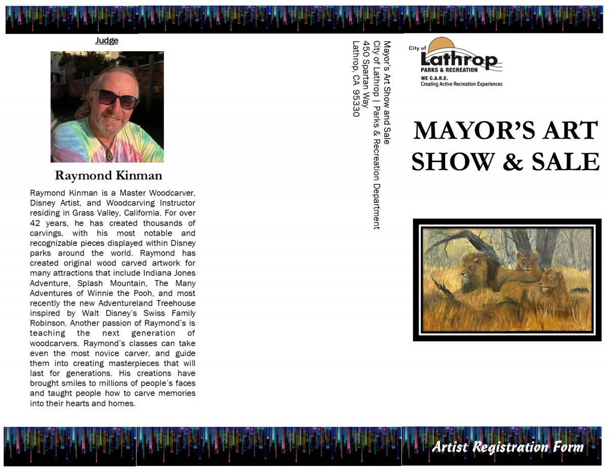 Mayor's Art Show and Sale | Brochure and Entry Form| Front