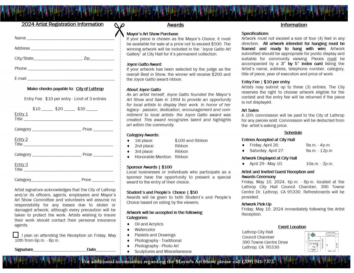 Mayor's Art Show and Sale | Brochure and Entry Form | Back Mayor's Art Show and Sale | Brochure and Entry Form | Back