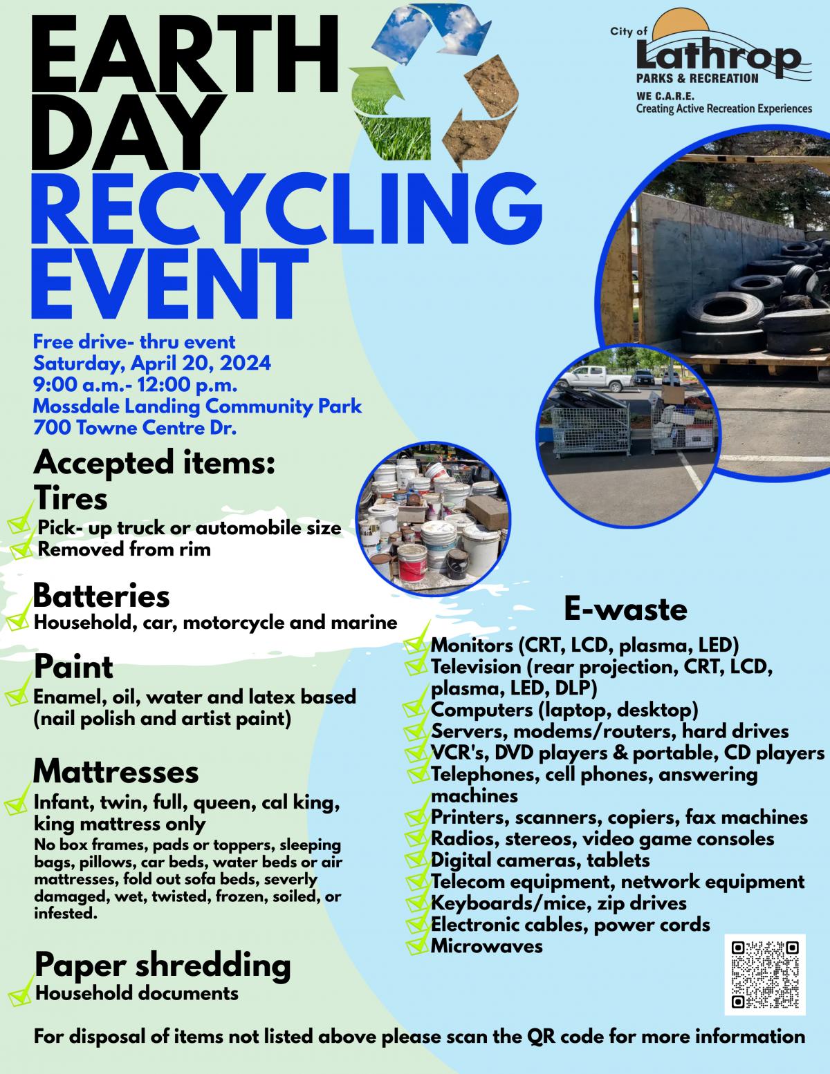 Earth Day 2024 | Accepted Items