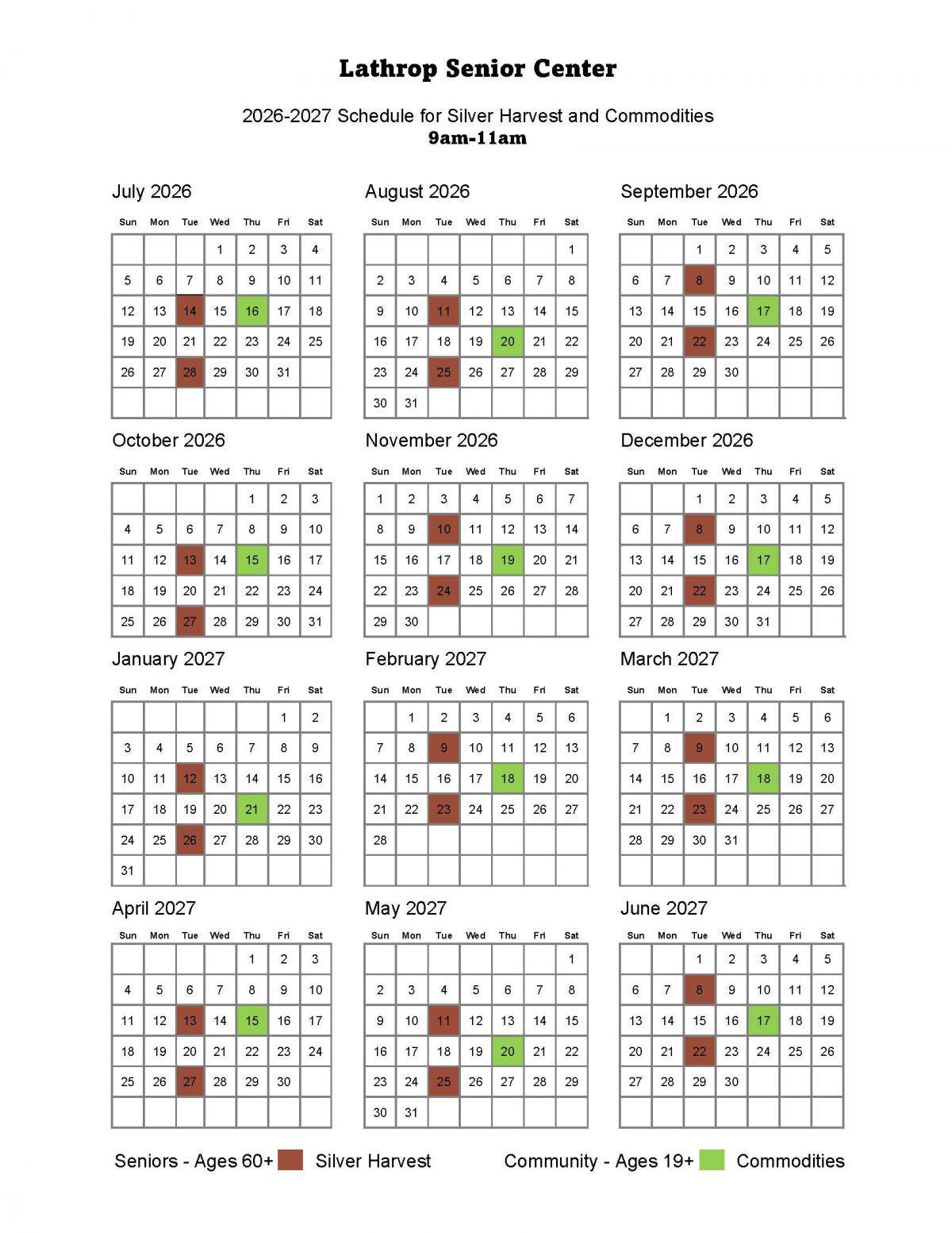 Silver Harvest and Commodities Calendar FY26|27 Silver Harvest and Commodities Calendar FY26|27