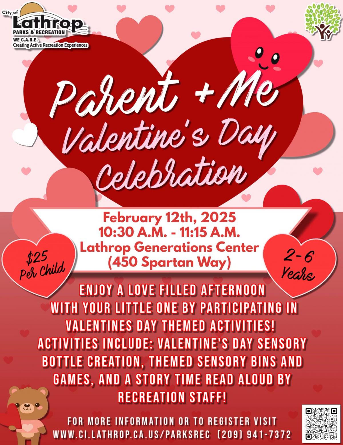 Parent + Me Valentine's Day Celebration | Wednesday February 12th | 10:30AM - 11:15AM | 450 Spartan Way Parent + Me Valentine's Day Celebration | Wednesday February 12th | 10:30AM - 11:15AM | 450 Spartan Way