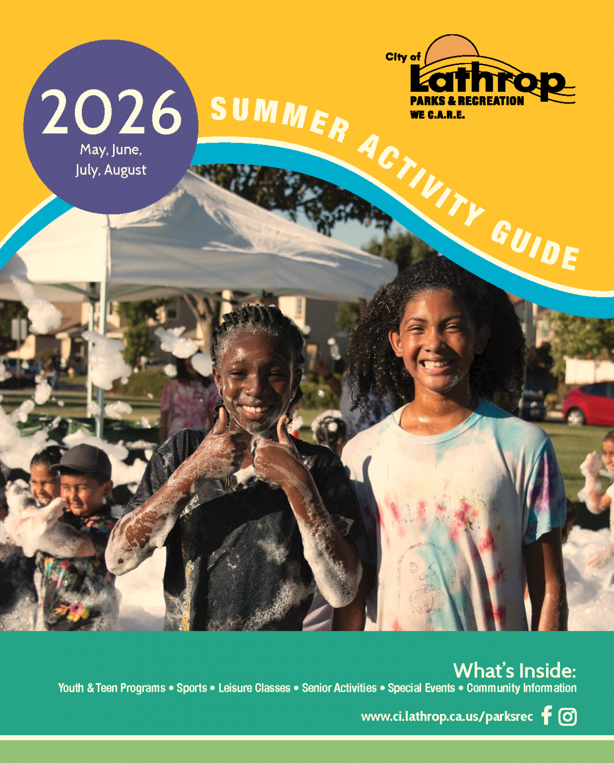Summer 2026 Activity Guide City Of Lathrop CA Summer 2026 Activity Guide Cover Page 